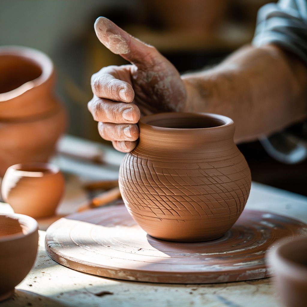 Hand-building pottery techniques demonstration